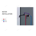 Wall mounted tapware for washroom basin, matte black brass wall sink mixer with concealed installation