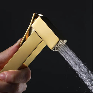 InArt health faucet price brass gold jet spray with hose and holder for bathroom, main view