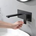 InArt wall mounted basin mixer tap in matte black, premium brass wall mixer for stylish wash basin and living room