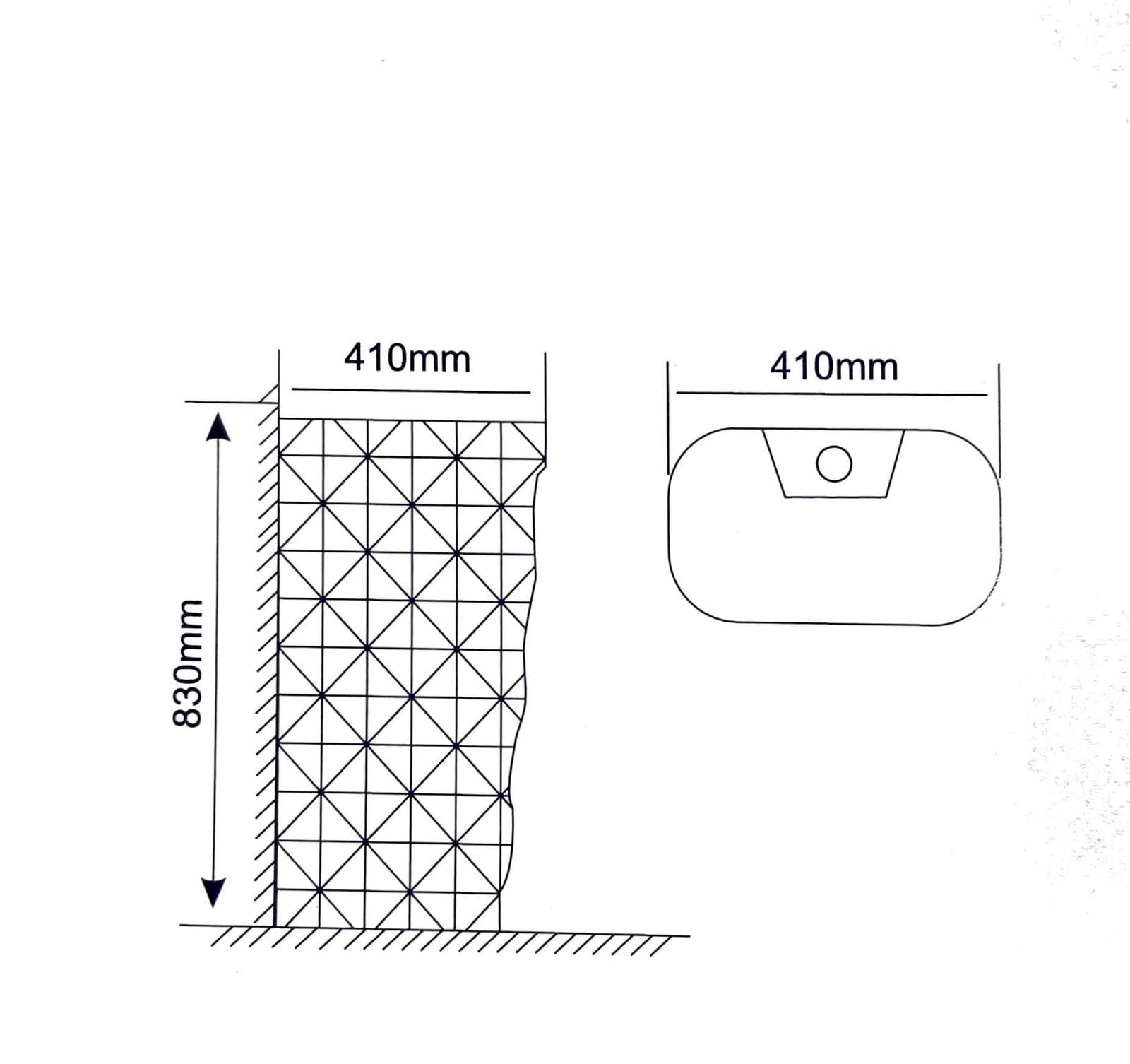 InArt ceramic pedestal wash basin designs in matte black, square free standing basin angled view