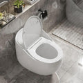 Modern one piece toilet p trap with siphonic flush system