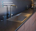 InArt 304 grade SS kitchen sink with waste coupling and fruit basket, 2mm thick handmade satin finish
