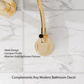 Sanitaryware angle valve gold finish, 1-way brass angle stop cock for bathroom fittings - top view