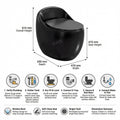 InArt premium sanitaryware rimless one piece toilet, floor mounted ceramic commode with easy-clean bowl