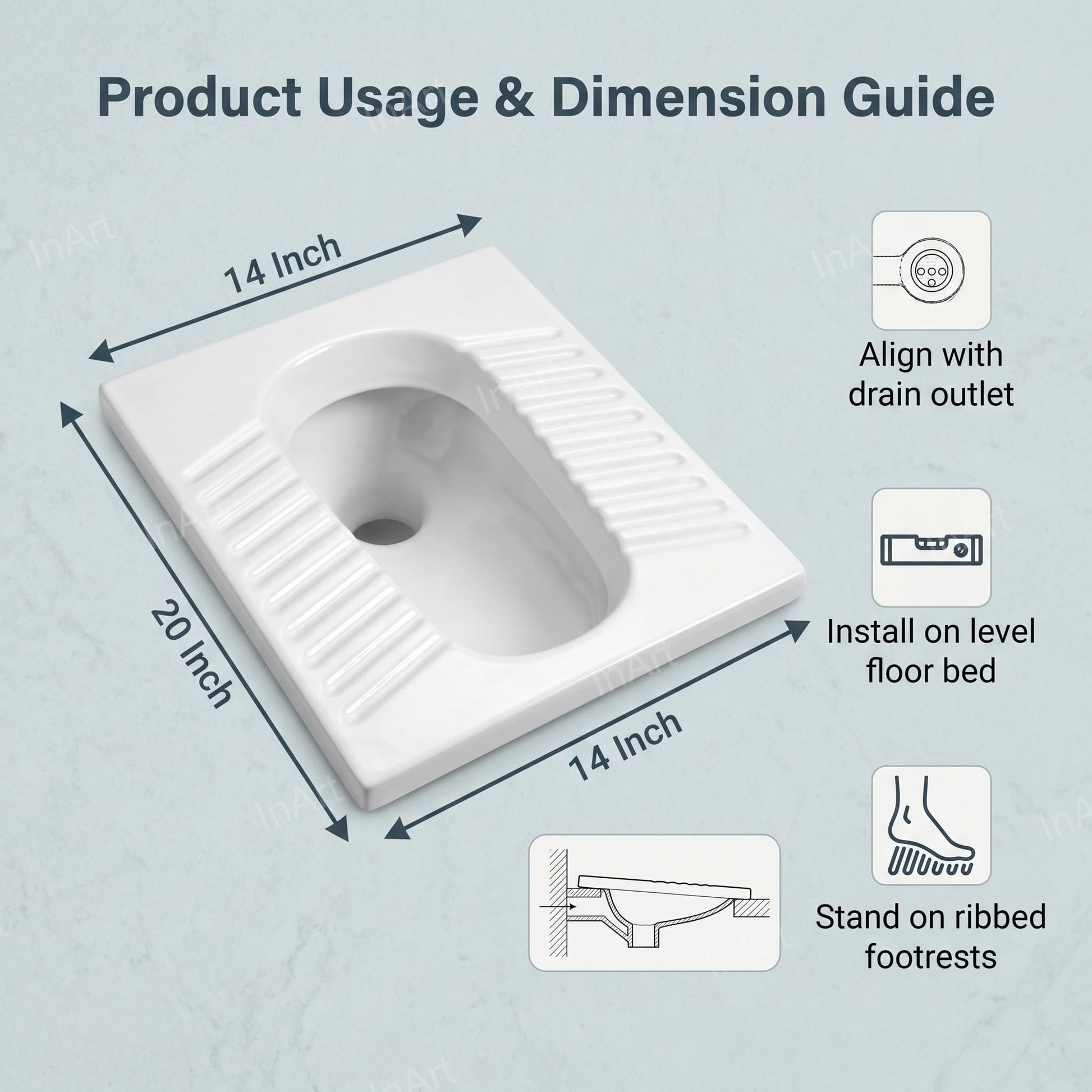 Best Orissa pan for bathroom in ceramic, rectangular Indian toilet pan for modern washroom setup