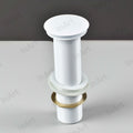 InArt 32mm basin waste brass round pop up waste coupling in glossy white finish for wash basin