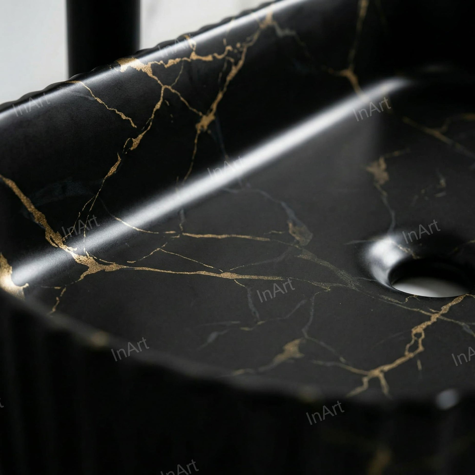 Top counter wash basin with smooth rim and rectangular shape, premium ceramic sanitaryware