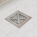 InArt square floor trap 5x5 in 304 stainless steel, brushed matte finish bathroom drain jali