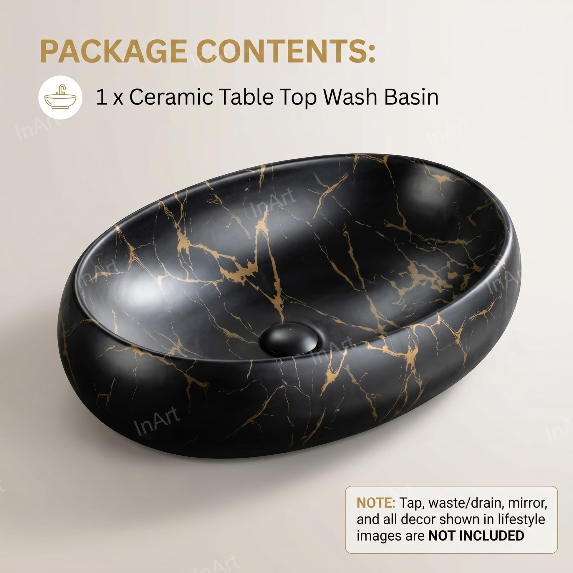 Vanity wash basin on counter setting, modern wash basin design look