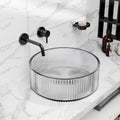 Modern transparent glass wash basin, InArt, round design