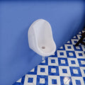 Commercial wall mounted ceramic urinal in glossy white, durable sanitaryware for washrooms