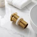 Bathroom basin drain coupling gold finish product angle view