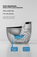 Western toilet single piece rear angle with syphonic washdown rim and dual tone finish for modern bathroom