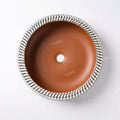 Buy ceramic wash basin online, InArt round matte brown ceramic table top wash basin for modern interiors