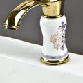 Modern bathroom basin design tap, angled view of single lever wash basin mixer with waterfall spout