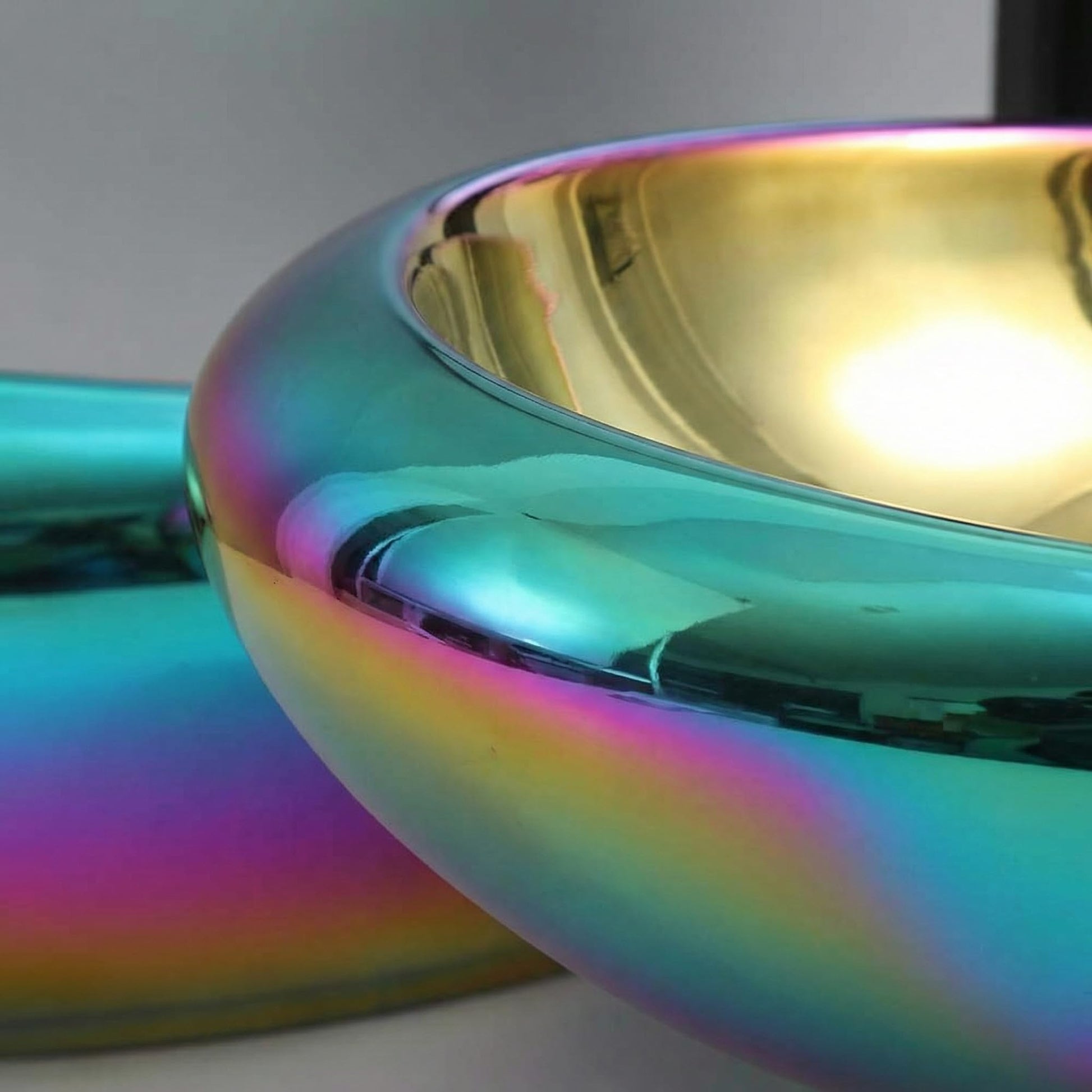 Oval wash basin design ceramic with wide bowl depth, countertop ceramic wash basin top view