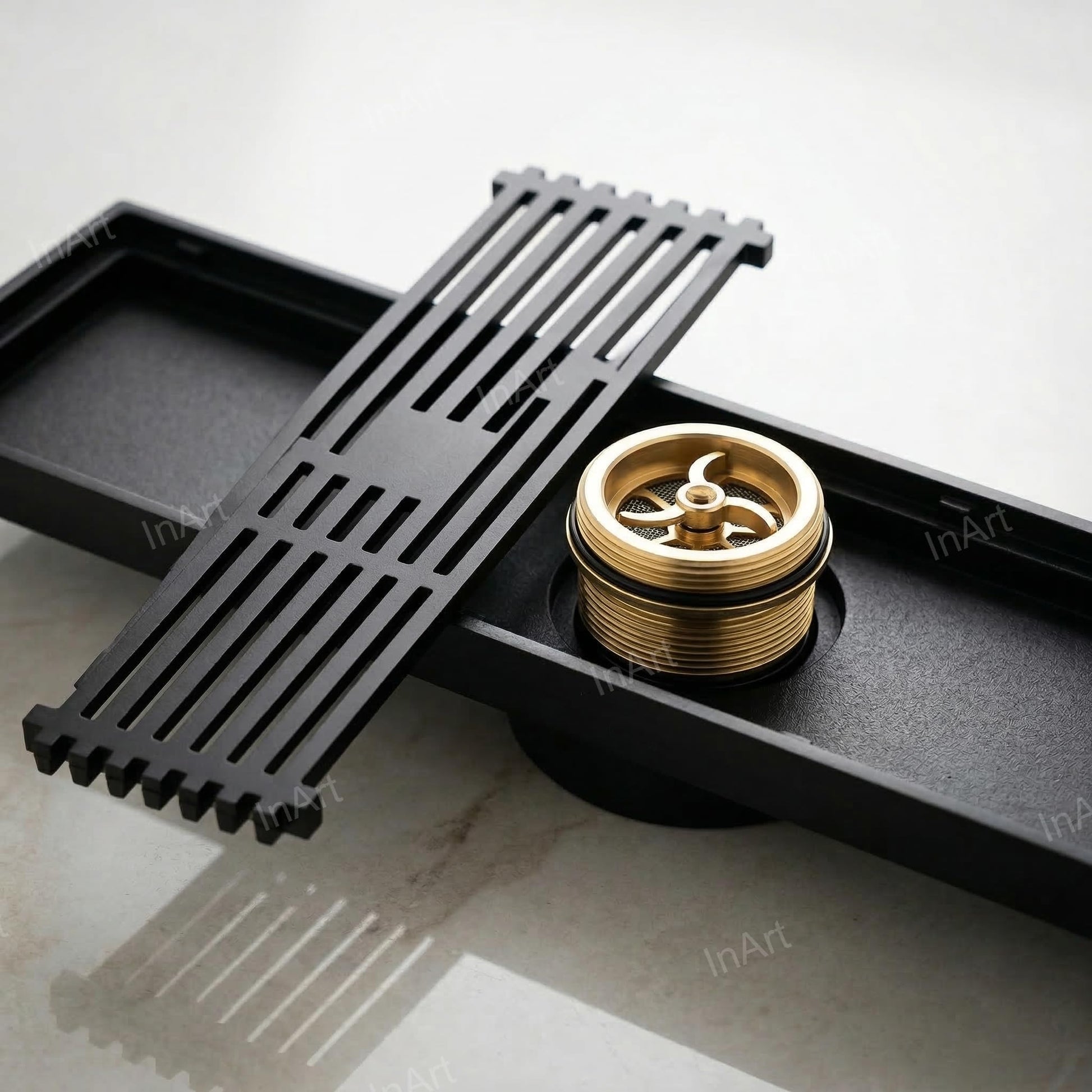 4 inch pipe fit square floor drain jali in antique brass bronze black finish, durable brass for washroom