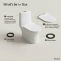 InArt ceramic one piece commode toilet with 10 years warranty, sleek oval western toilet in glossy white