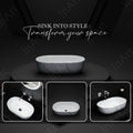 InArt top counter wash basin with smooth rim and rectangular shape, premium sanitaryware detail