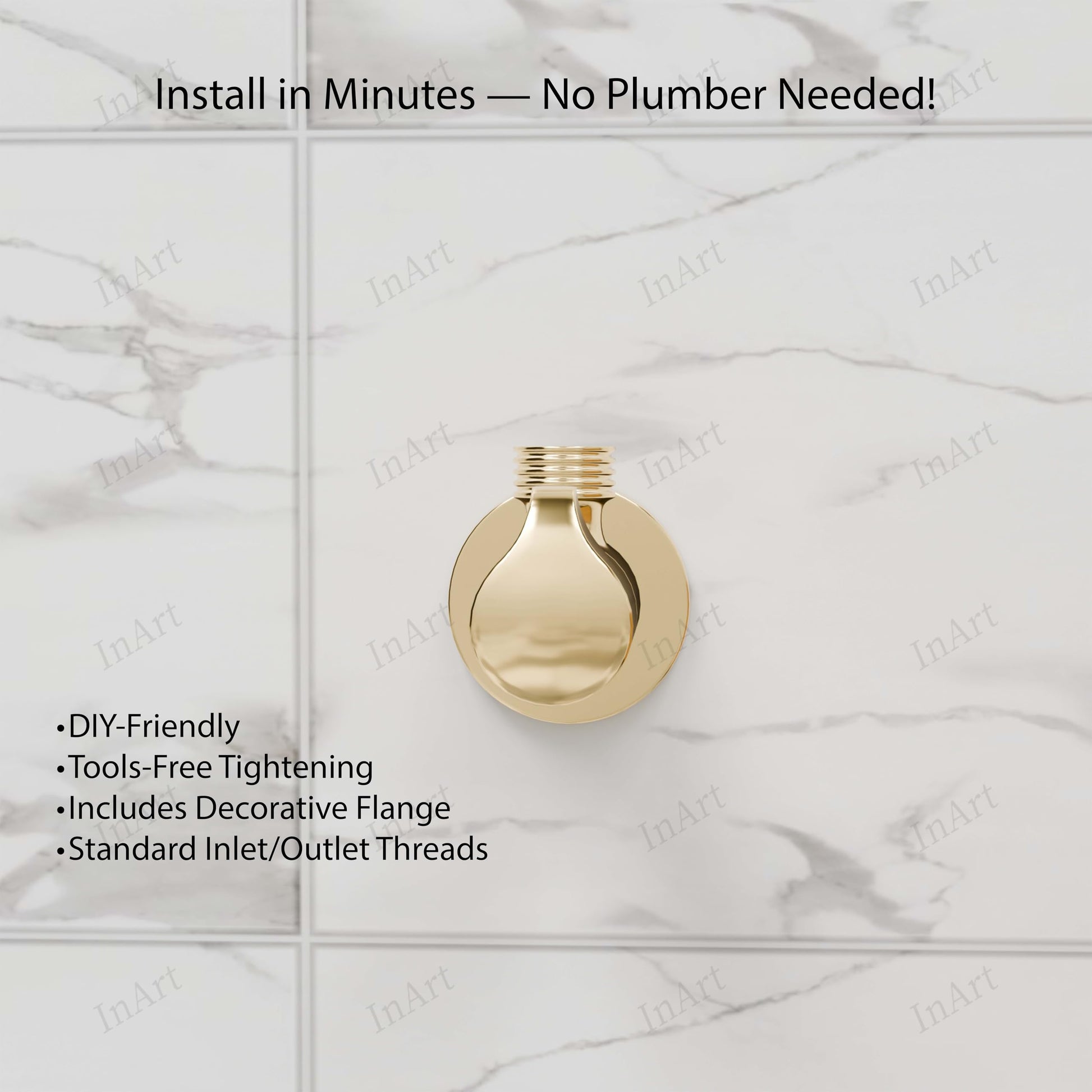 Ceramic disc angle valve brass heavy duty, front angle view glossy gold stop cock for bathroom sanitaryware