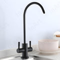Installed InArt reverse osmosis black faucet in kitchen sink, matte black gooseneck tap for RO water line
