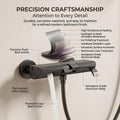 Adjustable slide rail with hand shower holder for height and angle adjustment