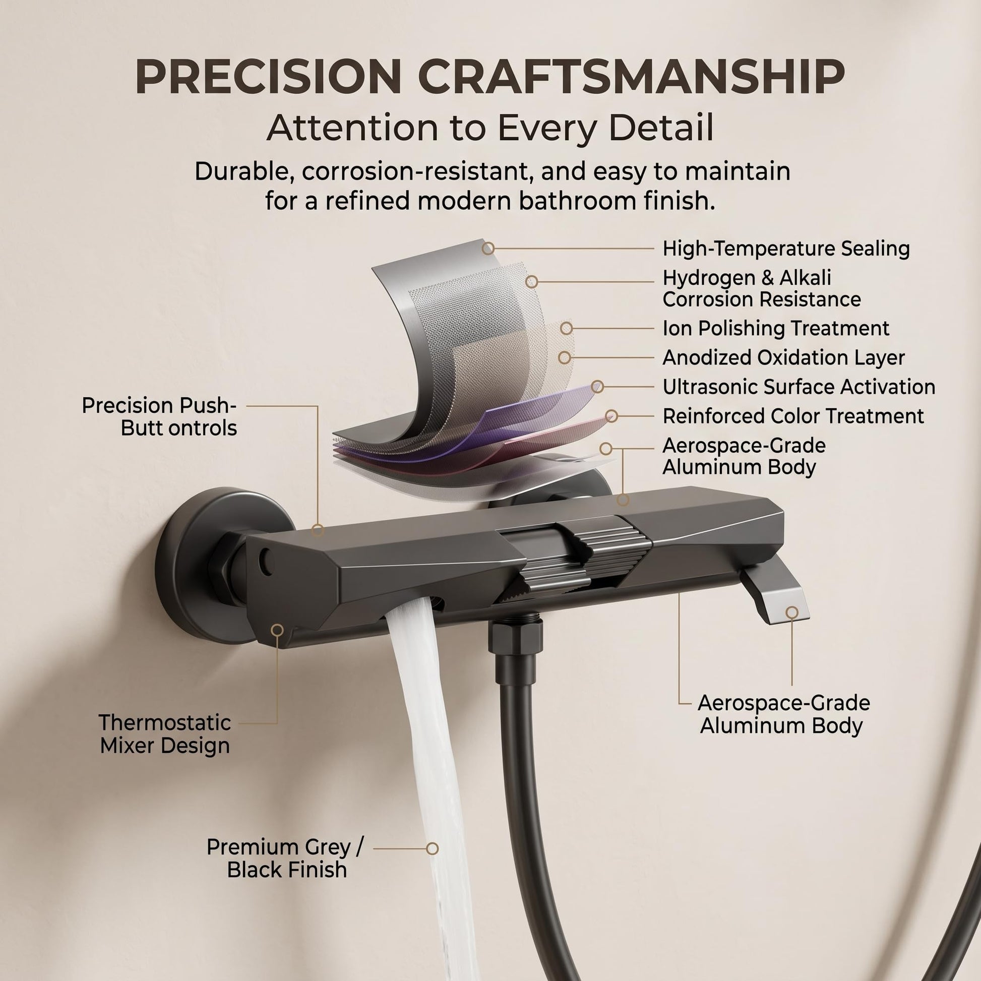 Adjustable slide rail with hand shower holder for height and angle adjustment