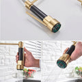 Kitchen wash basin tap wall mount overall view highlighting modern design and pull-down sprayer