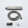 Premium gunmetal handheld shower head set India, stainless steel round rain massage hand shower for bath area