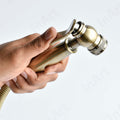 Health faucet for low water pressure in bathroom, bronze jet spray with durable hose and holder