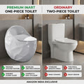 Bathroom western toilet price range pick, modern one-piece floor mounted commode in glossy white for washroom