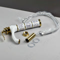 Washbasin tap design with price look, high arc waterfall spout single lever wash basin mixer, side angle