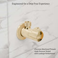 Kitchen sink angle valve brass glossy gold, 3/4 inch inlet outlet for washing machine inlet connection