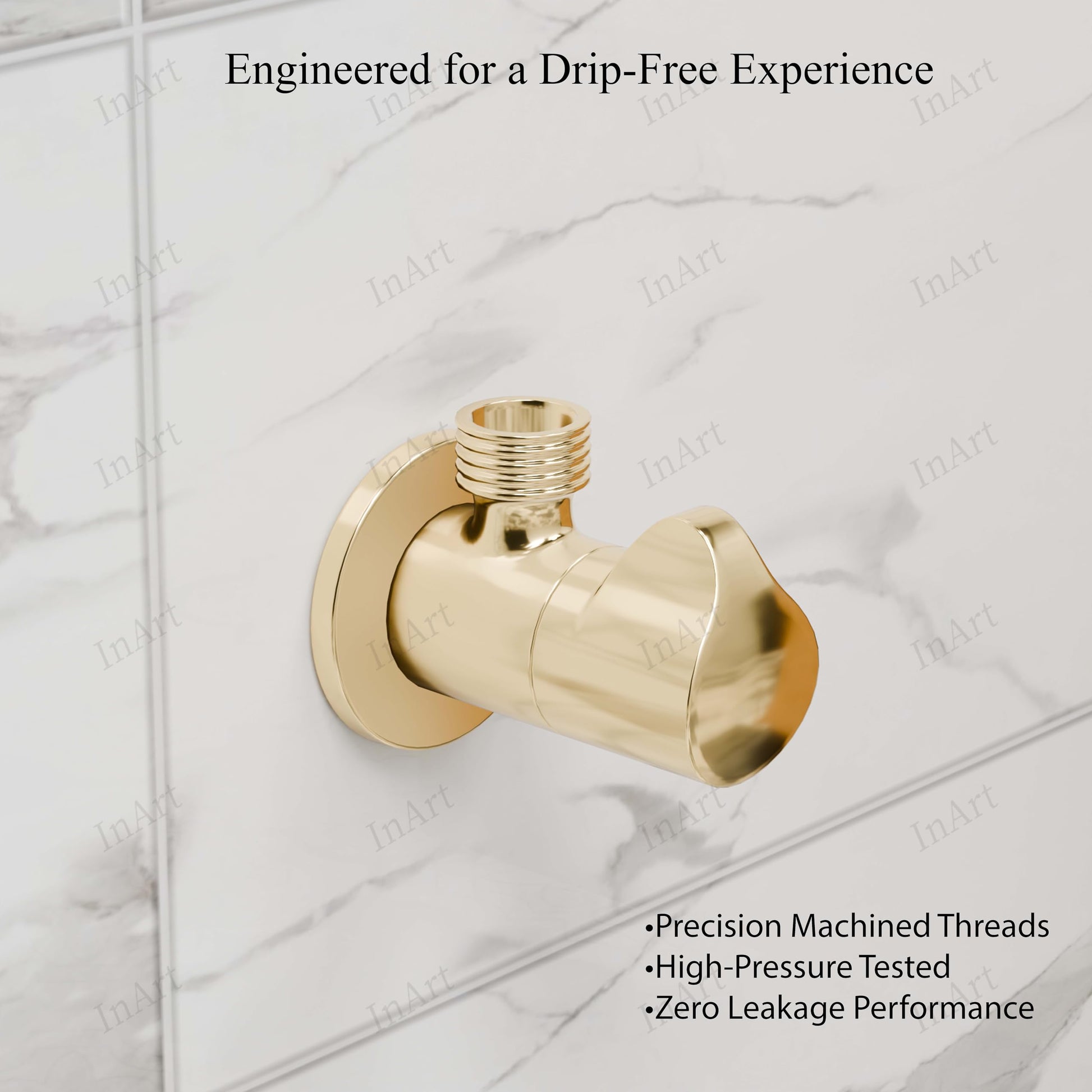 Kitchen sink angle valve brass glossy gold, 3/4 inch inlet outlet for washing machine inlet connection