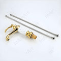 InArt designer taps for wash basin in gold and white, premium brass basin mixer tap for bathroom interior