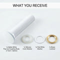 InArt brass pop up waste coupling 32mm, 7 inch drain assembly for wash basin, white matte finish