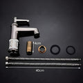 Wash basin mixer single lever tap, chrome waterfall basin tap design, side angle for stylish bathroom washroom