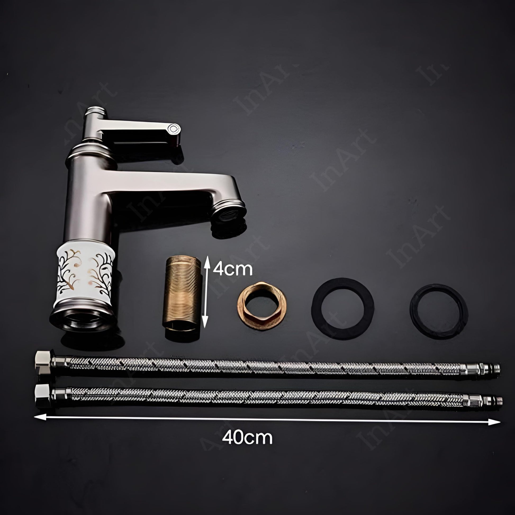 Wash basin mixer single lever tap, chrome waterfall basin tap design, side angle for stylish bathroom washroom