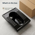 Sanitaryware squat toilet pan black ceramic for home and commercial washrooms