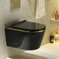 Rimless wall mount commode with P trap wall outlet, premium ceramic EWC for stylish Indian bathrooms