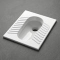White ceramic Orissa pan 23 inch rectangular floor mounted Indian toilet pan
