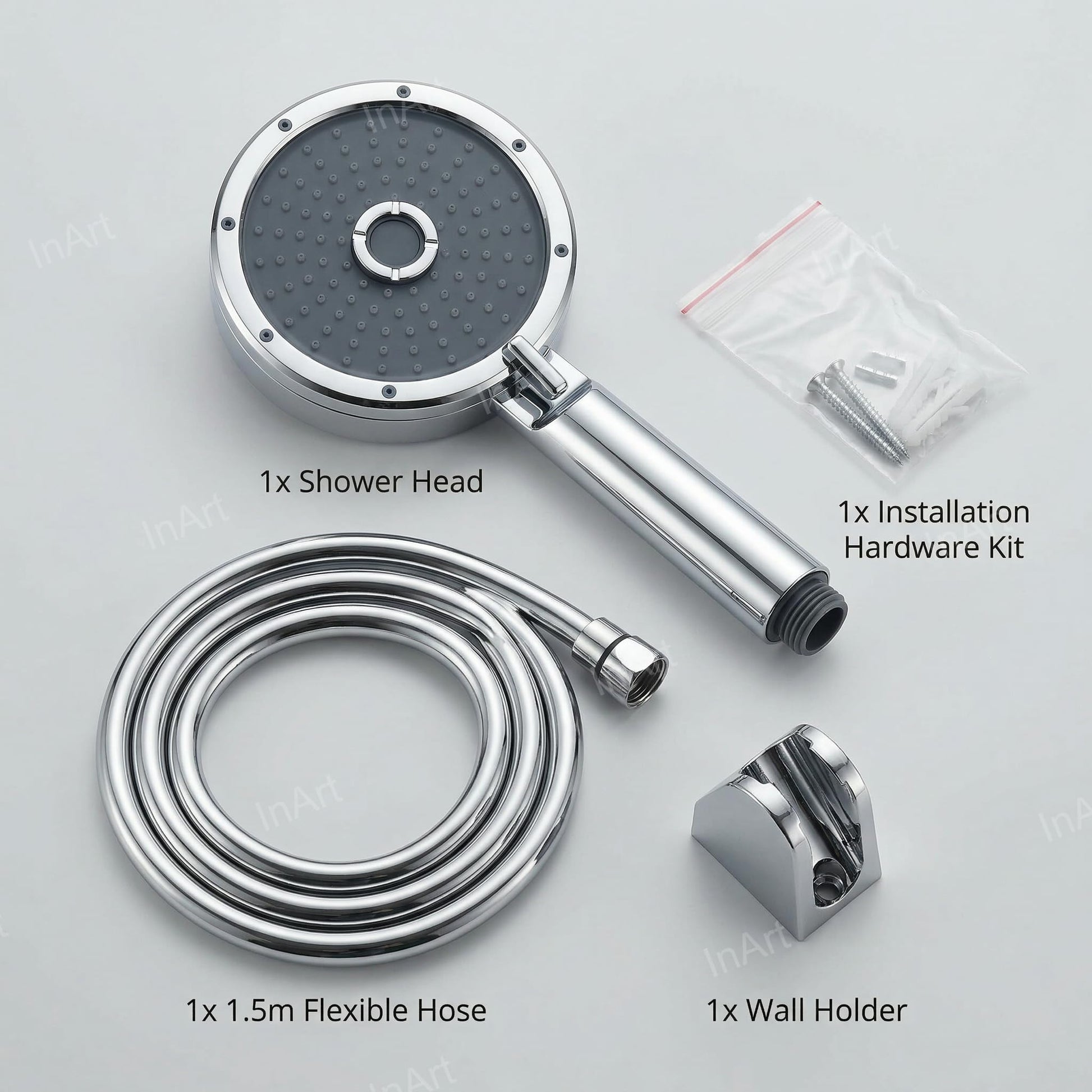 Shower faucets with hand shower compatible chrome handheld shower head set for Indian bathrooms