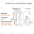 InArt modern bathroom shower panel, side angle view with hand shower holder, massage jets and water spout