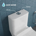 InArt ceramic floor mounted western toilet with rimless syphonic flush, square one piece commode close-up
