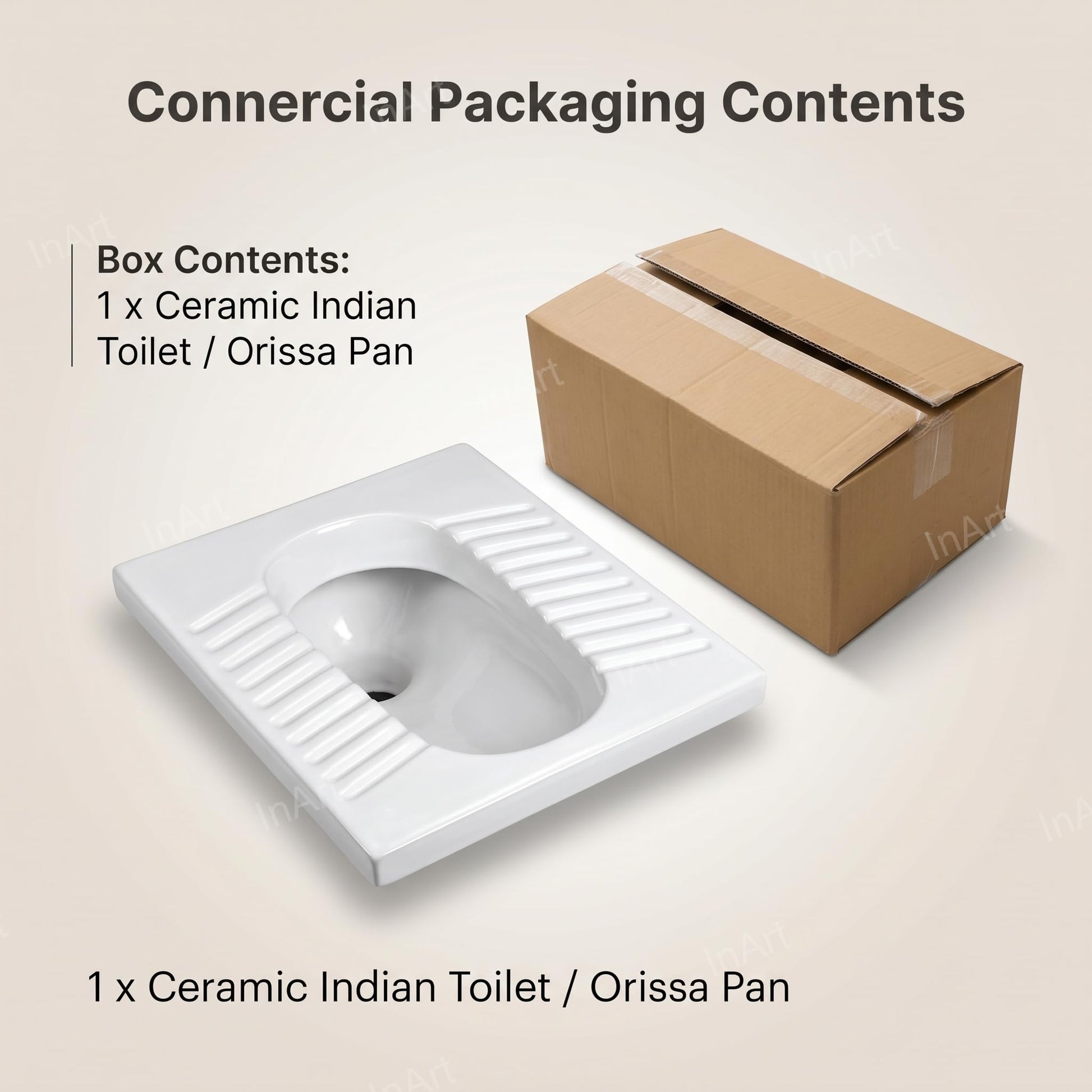 Ceramic Orissa pan for modern Indian style toilet setup in washroom