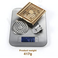 InArt premium brass floor drain jali installed in bathroom floor, bronze finish square grate with anti-odour trap