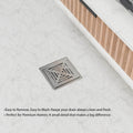 5 year warranty bathroom floor trap in 304-grade stainless steel, durable square 5x5 drain jali