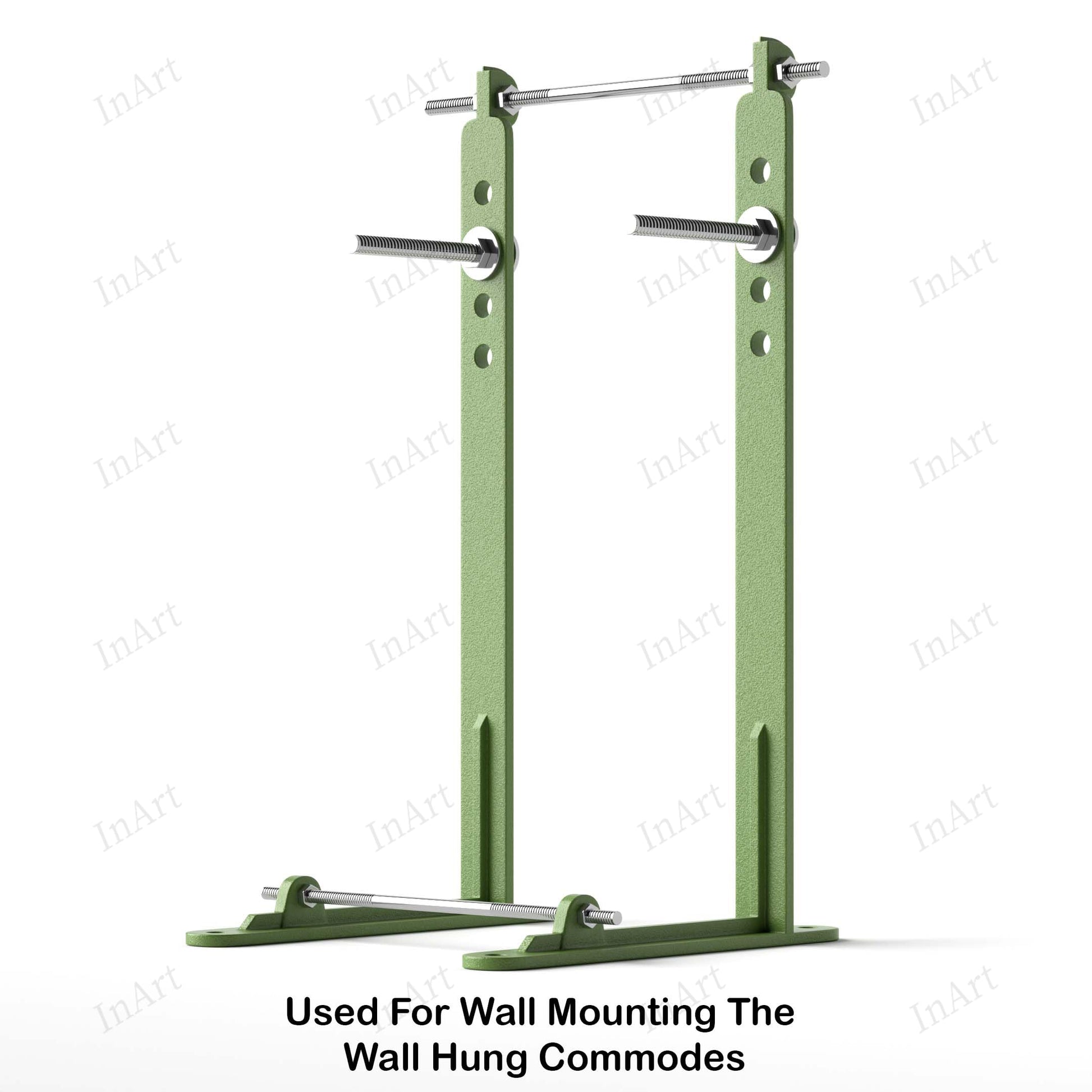 InArt metal wall hung WC bracket set for washroom, heavy-duty support bracket for commode fitting