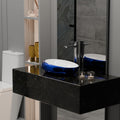 Wash basin blue colour ceramic oval bowl, InArt European style table top wash basin for washroom