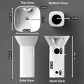 Free standing one piece pedestal wash basin in white ceramic, square base detail for stable bathroom fitting